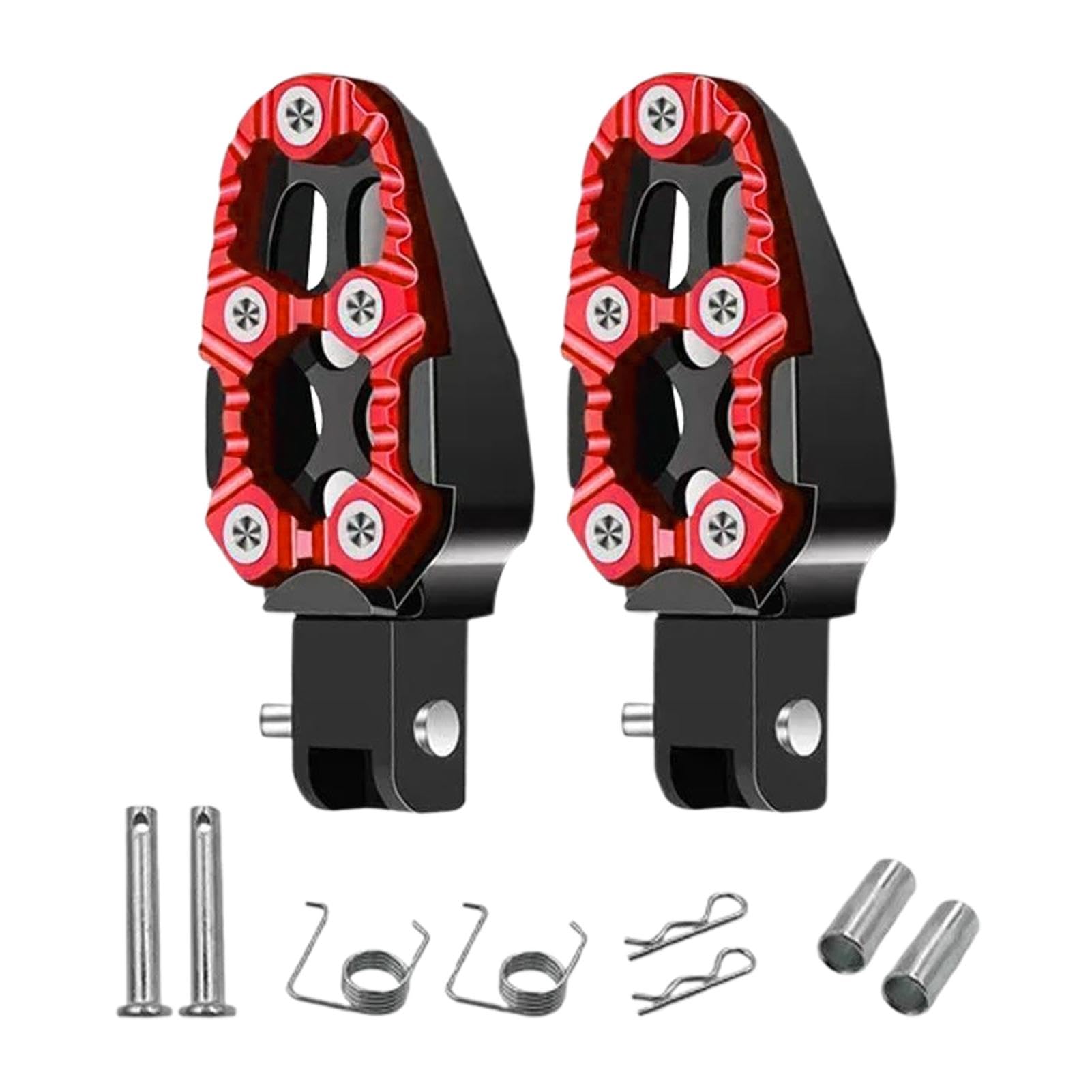 WJnflQN Fußrasten für Motorräder, Fußrasten für Motorräder und Autobahn | Robuste Passagierpedale, Aluminiumlegierung, rutschfeste Pedalhalterung von WJnflQN