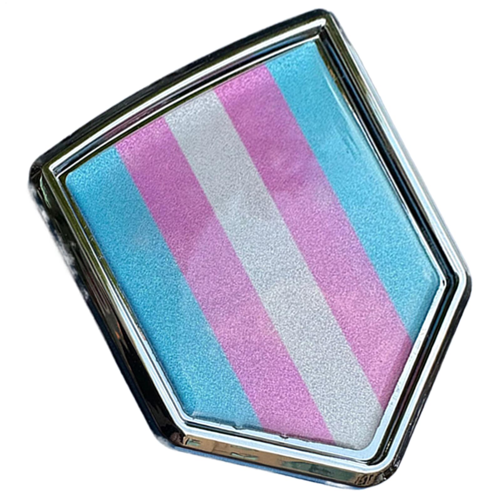 WJnflQN Metallauto -Aufkleber, 3D -Autoabziehbilder | 3D Regenbogenflagge Autofensteraufkleber - Flagge Emblem Zeichen Fahrzeugzubehör, Außendekorationen für Männer Frauen Auto niedliche Dekoration von WJnflQN