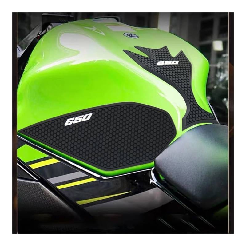 Motorrad Tankaufkleber Motorrad Tank Pad Schutz Aufkleber Aufkleber Gas Knie Grip Für Ka&wasaki Ninja 650 Z650 2017-2024 von WKDGFTBIM