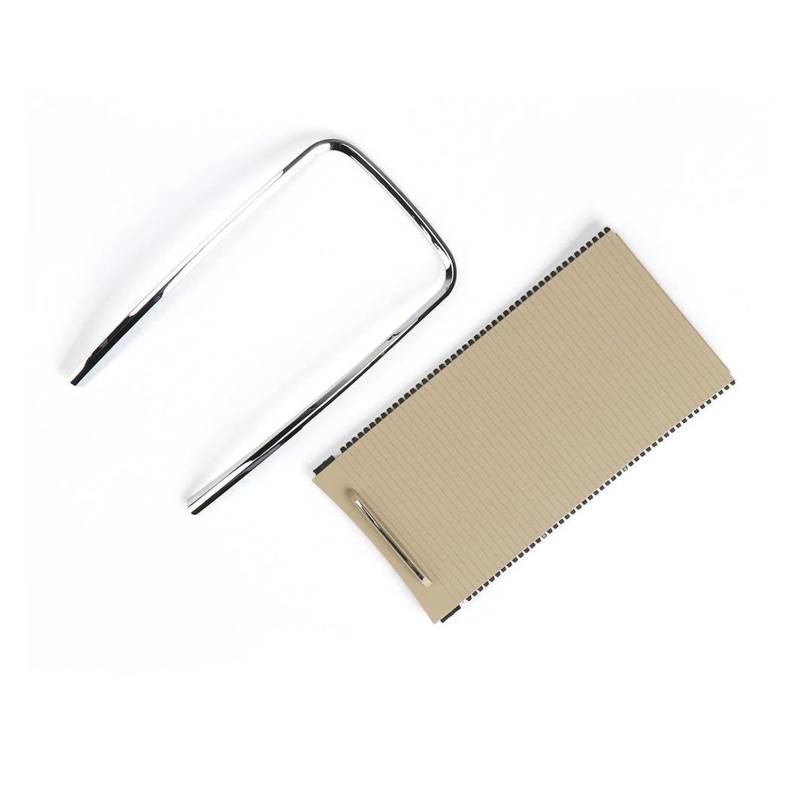 Aufbewahrungsbox Armlehnen Für Buick Für Lacrosse 2009-2013 Auto Schiebeläden Getränkehalter Rollo Abdeckung Armlehne Box Aufbewahrungsbox Streifen Aufbewahrungsbox die Mittelkonsole(Set Beige Silber) von WKXTECZT