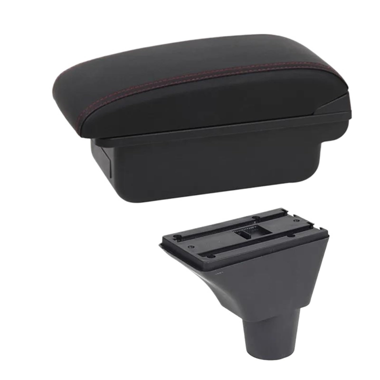 Aufbewahrungsbox Armlehnen Für Citroen Für Berlingo Auto Armlehnenbox Zentrale Aufbewahrungsbox Auto Styling Dekoration Mit Getränkehalter USB Zubehör Aufbewahrungsbox die Mittelkonsole(B1 rote Linie) von WKXTECZT