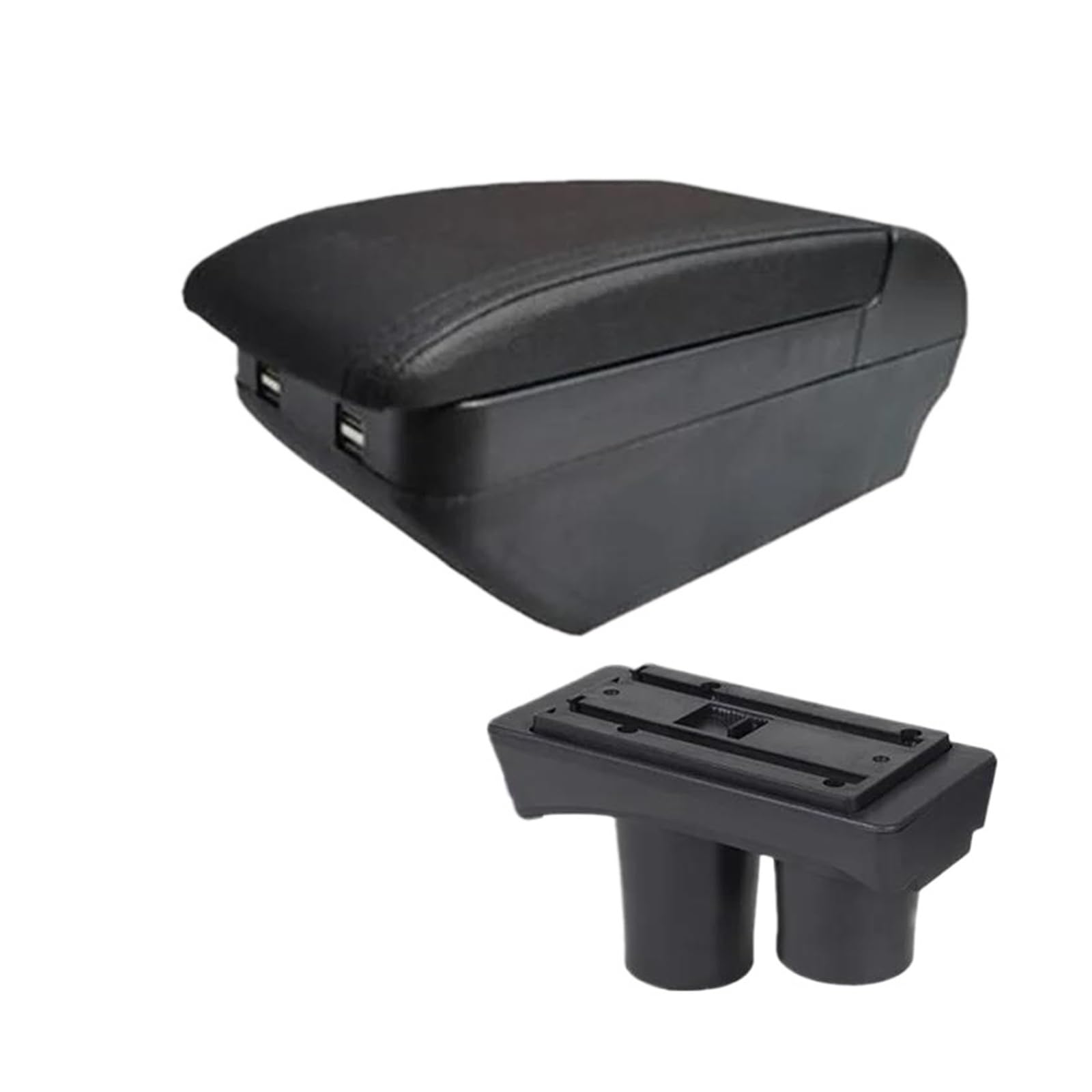 Aufbewahrungsbox Armlehnen Für Peugeot 301 Aufbewahrungsbox Für Die Autoarmlehne Nachrüst Aschenbecher Getränkehalter Autoinnenausstattung Aufbewahrungsbox die Mittelkonsole(H schwarze Linie 4USB) von WKXTECZT