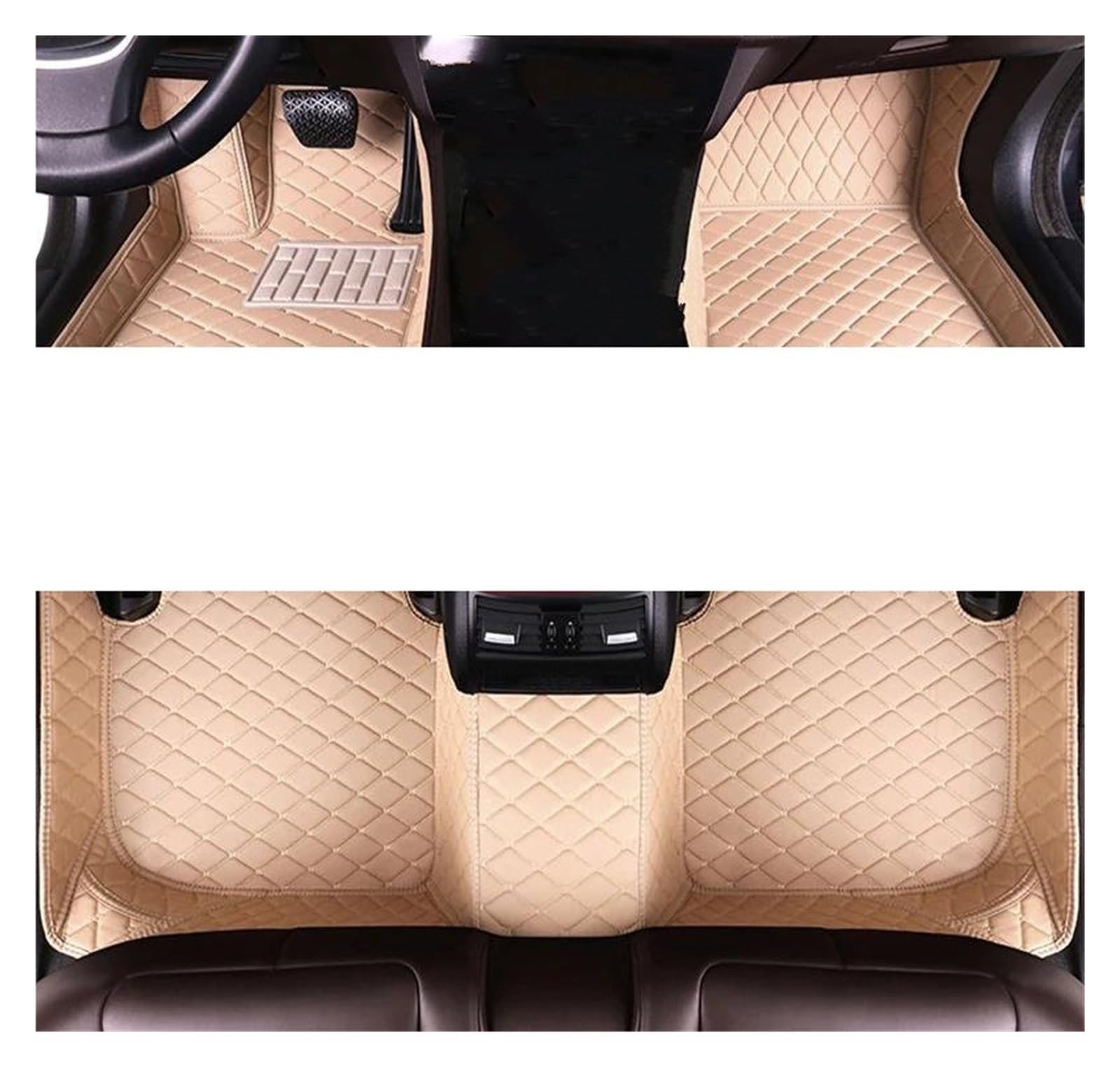 Auto-Fußmatten 1 Set Auto-Fußmatten Für Opel Für Zafira 2008 2009 2010 2011 2012-2013 Autozubehör(BEIGE,Rechtslenker) von WKXTECZT