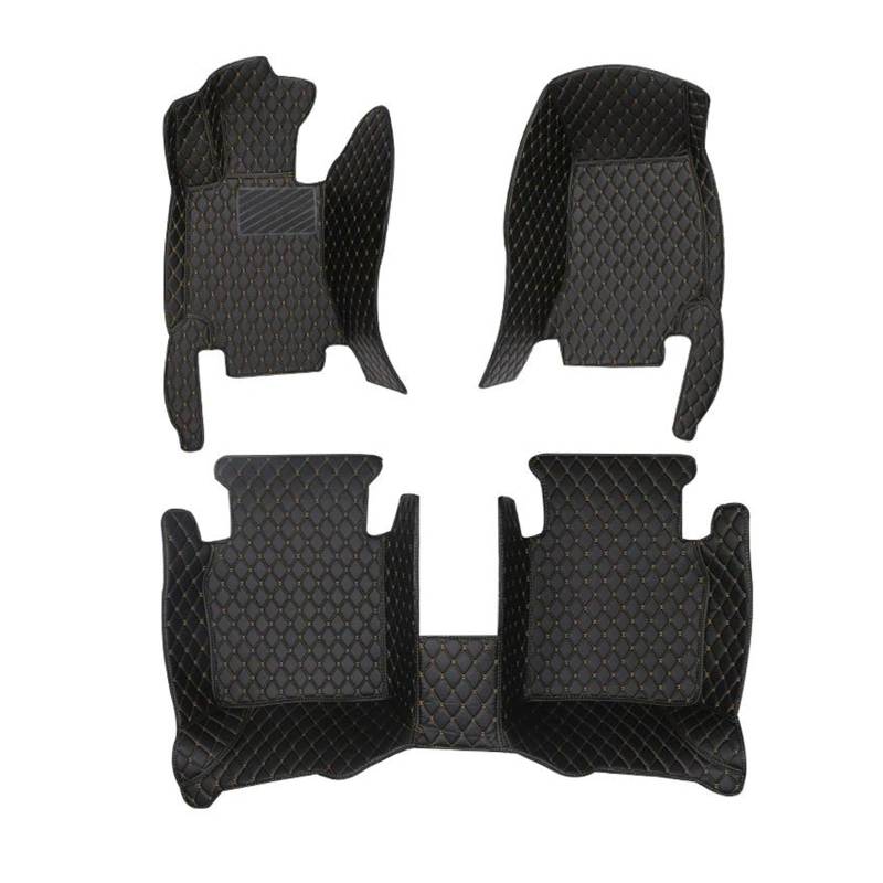 Auto-Fußmatten 1 Stück Oder 1 Set Auto Fußmatte Für Toyota Für RAV4 2009 2010 2011 2012 2013 2015 2016-2023 Auto Innenausstattung(Komplettes Set – Schwarzgold) von WKXTECZT