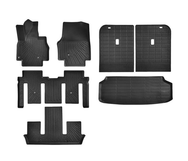 Auto-Fußmatten 7 Teiliges Zubehör 6 Sitze Kofferraummatte Gepäckmatte Bodenmatte Ersatz Linkslenker Für KIA EV9 2023–2024 von WKXTECZT
