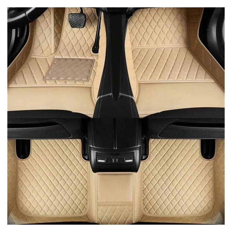 Auto-Fußmatten Auto Für B&MW 4er F36 Gran Coupé 2014 2015 2016 2017 2018 2019 1 Set Autofußmatten Zubehör Teppich(Beige 3 STK) von WKXTECZT