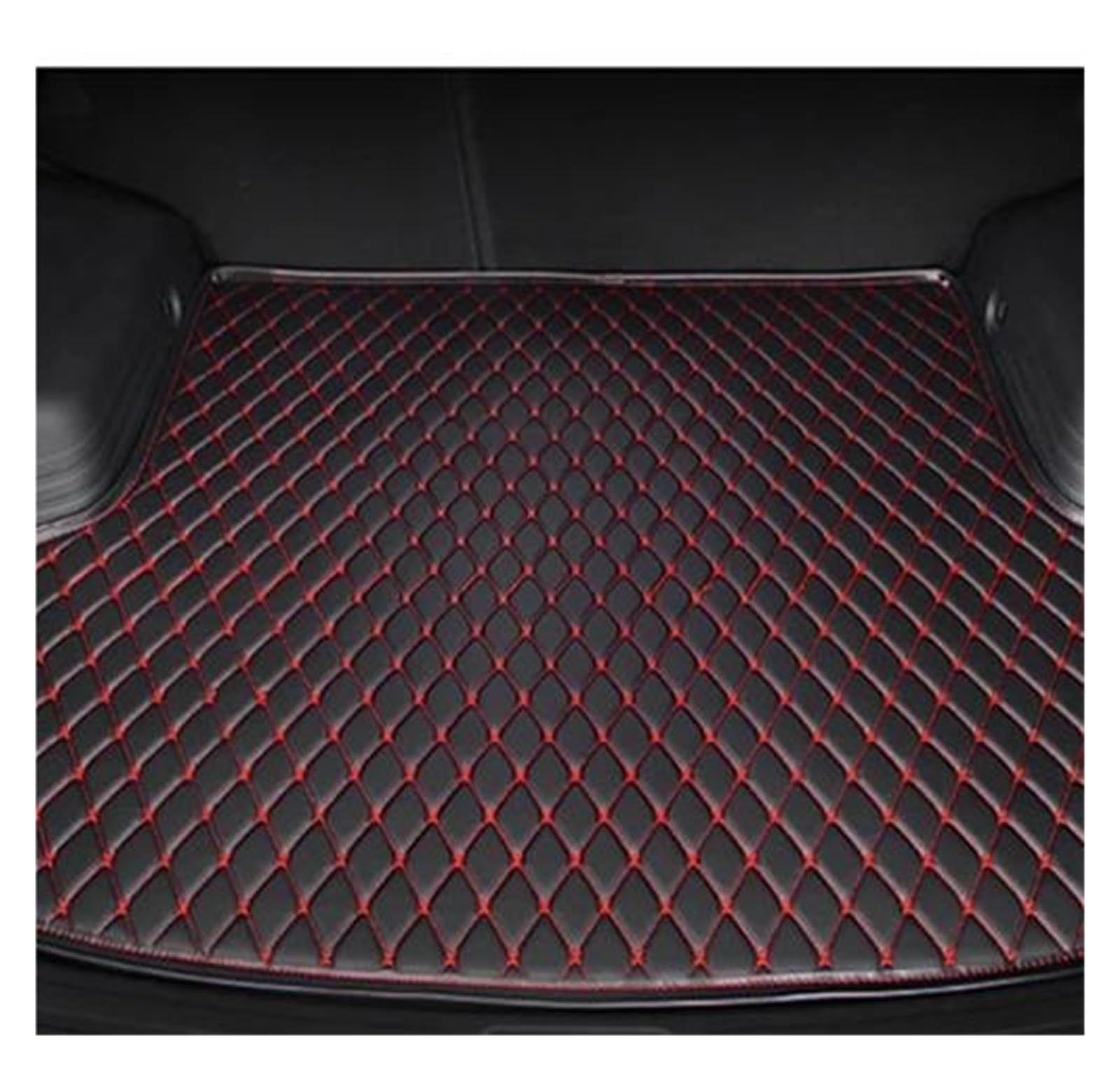 Auto-Fußmatten Auto Trunk Matte Für Volvo V90 Station Wagon 2017 2018 2019 2020 2021 Cargo Liner Teppich Innenzubehör Abdeckung(Schwarz ROT) von WKXTECZT