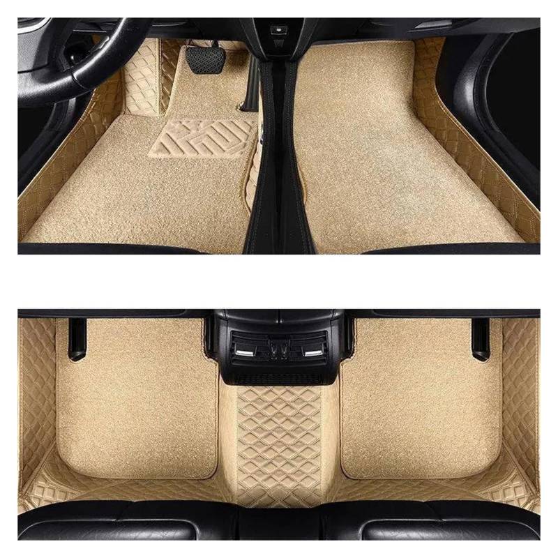 Auto-Fußmatten Autofußmatten Für Mazda CX-30 CX30 CX 30 DM 2020 2021 2022 2023 Wasserdicht Strapazierfähig Teppichmatte Komplettes Set Autozubehör(Beige-1) von WKXTECZT