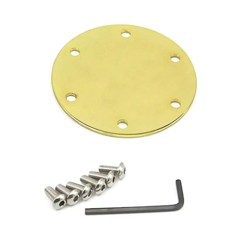 Steuerschalter Winkelsensor Hupenknopf Für 6 Loch Lenkrad Hupenknopf Löschplattenabdeckung Autozubehör Werkzeuge Paddle Shift Booster Knopf(Gold) von WKXTECZT