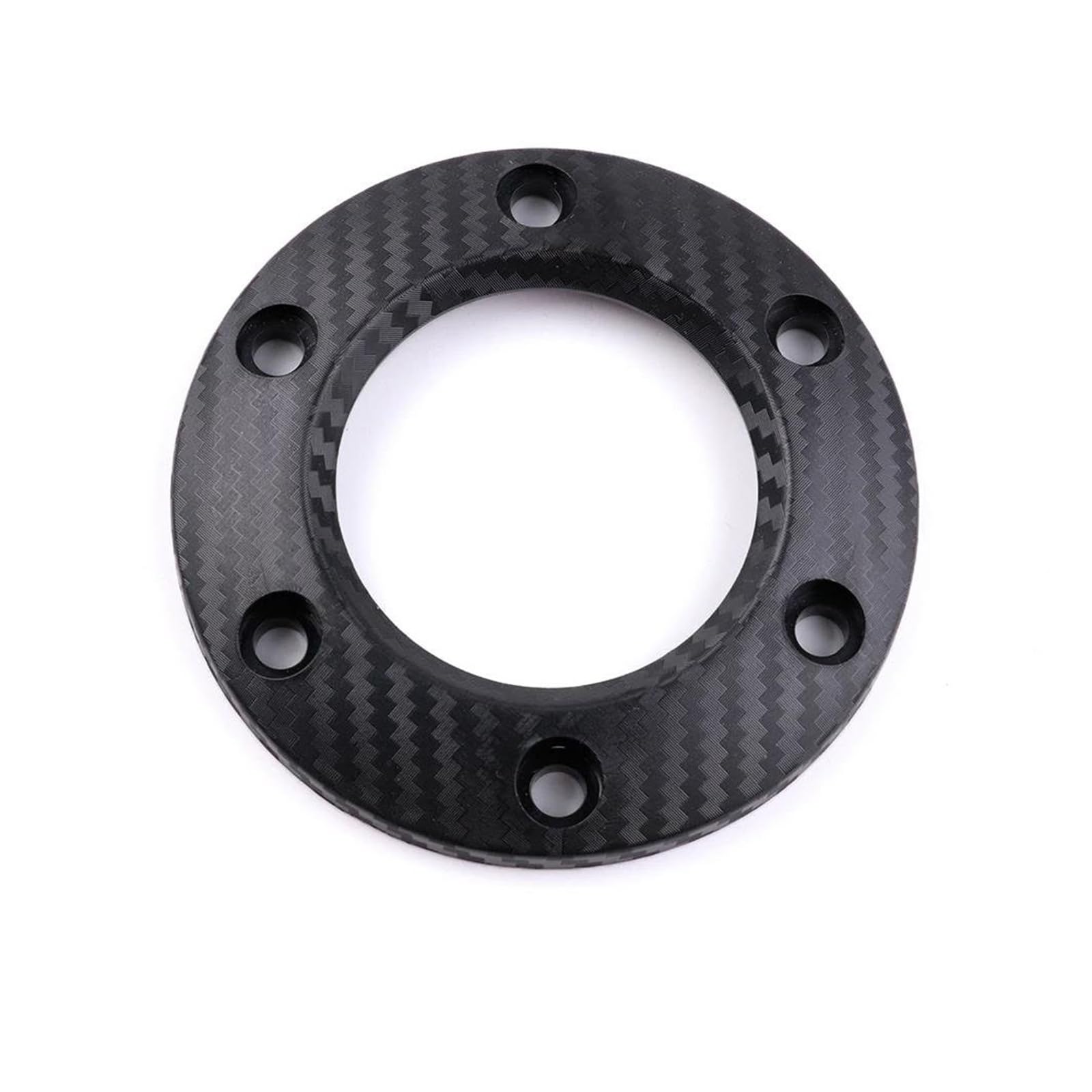 Steuerschalter Winkelsensor Universal PCD 70 Mm Rennwagen-Sportlenkrad Hupenknopfabdeckung Randhaltering Innenteile Paddle Shift Booster Knopf(Kunststoff-Schwarz-Carbon) von WKXTECZT