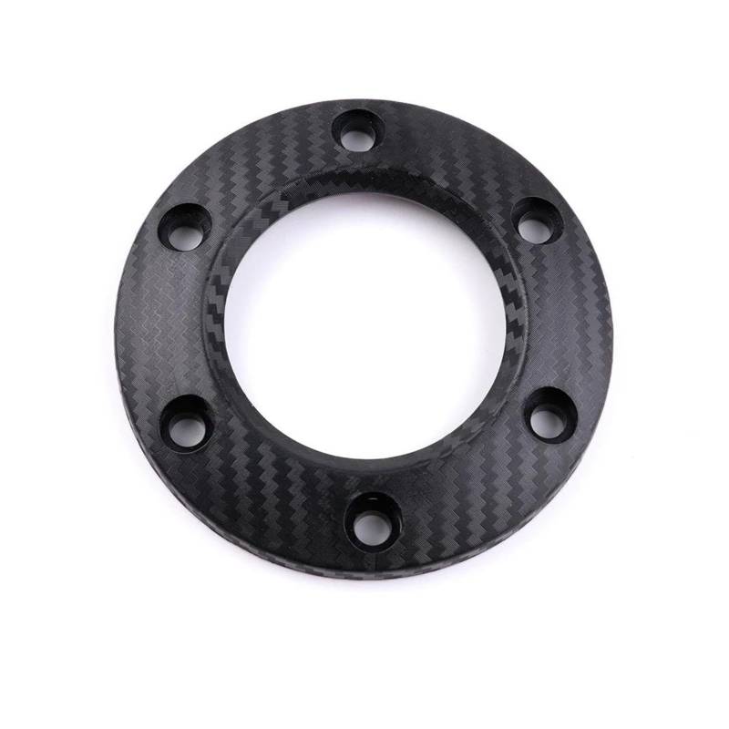 Steuerschalter Winkelsensor Universal PCD 70 Mm Rennwagen-Sportlenkrad Hupenknopfabdeckung Randhaltering Innenteile Paddle Shift Booster Knopf(Kunststoff-Schwarz-Carbon) von WKXTECZT