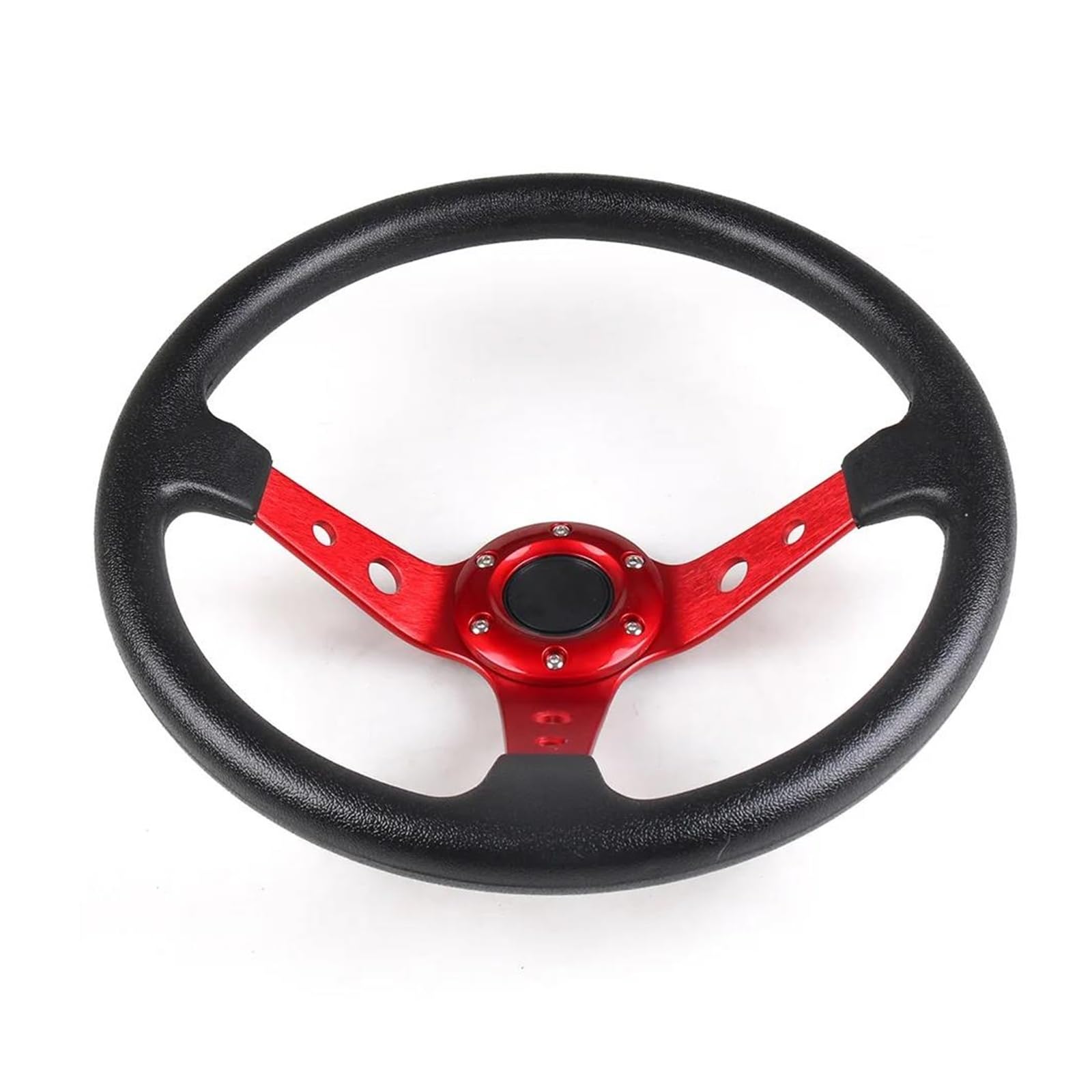 Steuerschalter Winkelsensor Universelles 14 Zoll 350 Mm Lenkrad Für Autorennen Sport Drift Lenkräder Paddle Shift Booster Knopf(Rot) von WKXTECZT