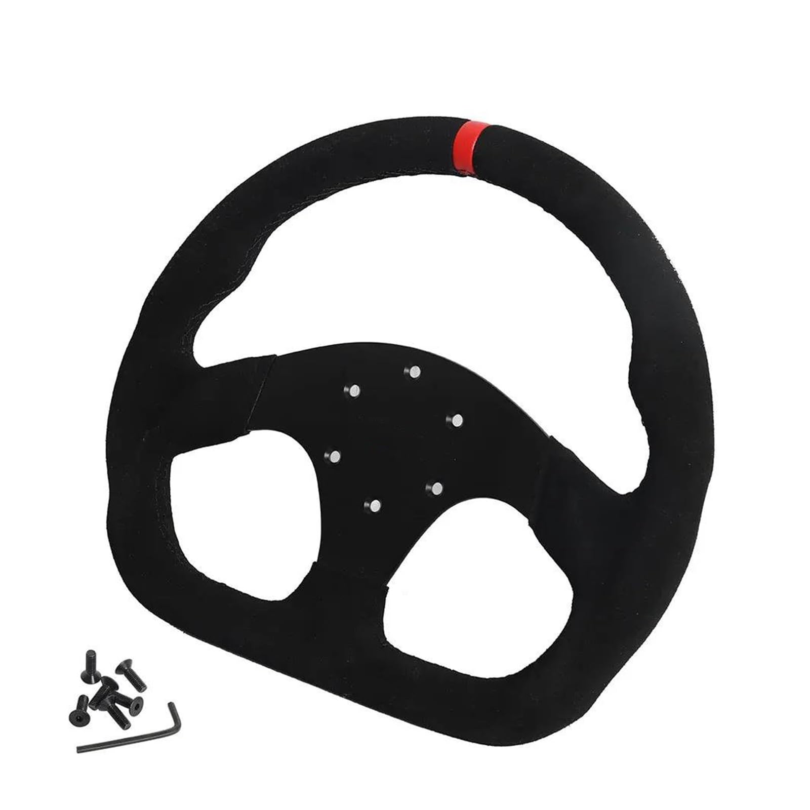 Steuerschalter Winkelsensor Universelles 70 Mm PCD Lenkrad Wettkampflenkrad Für Kartfahren Driftrennen Simulationsspiel Paddle Shift Booster Knopf(Schwarz Rot) von WKXTECZT