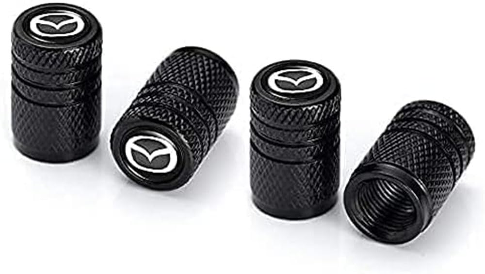 4 Stück Auto Ventilkappen Abdeckung für Mazda 3 Axela 6 MX-5 CX-3 CX-4 CX-5 Auto Valve CapsStaubschutzkappen Reifenventilkappen Styling Zubehör von WLCYX