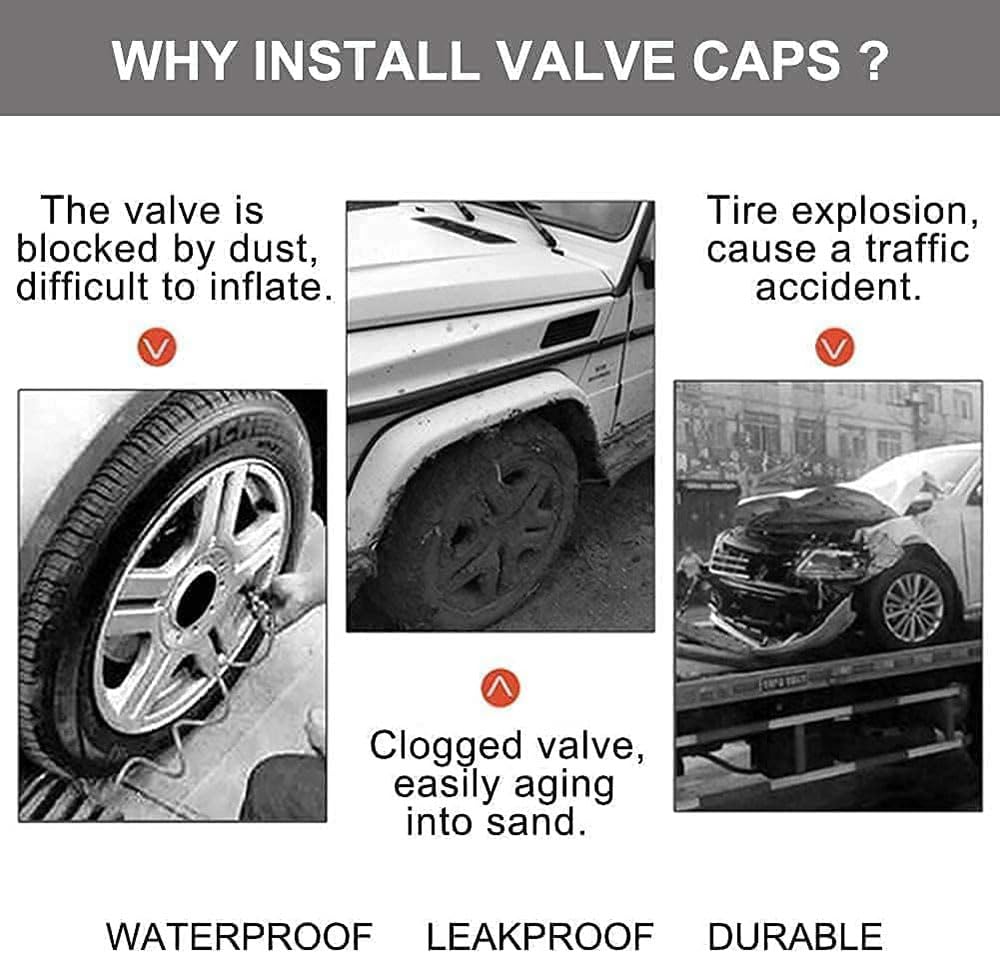 4 Stück Auto Ventilkappen Abdeckung für Smart Auto Valve CapsStaubschutzkappen Reifenventilkappen Styling Zubehör, black Style von WLCYX