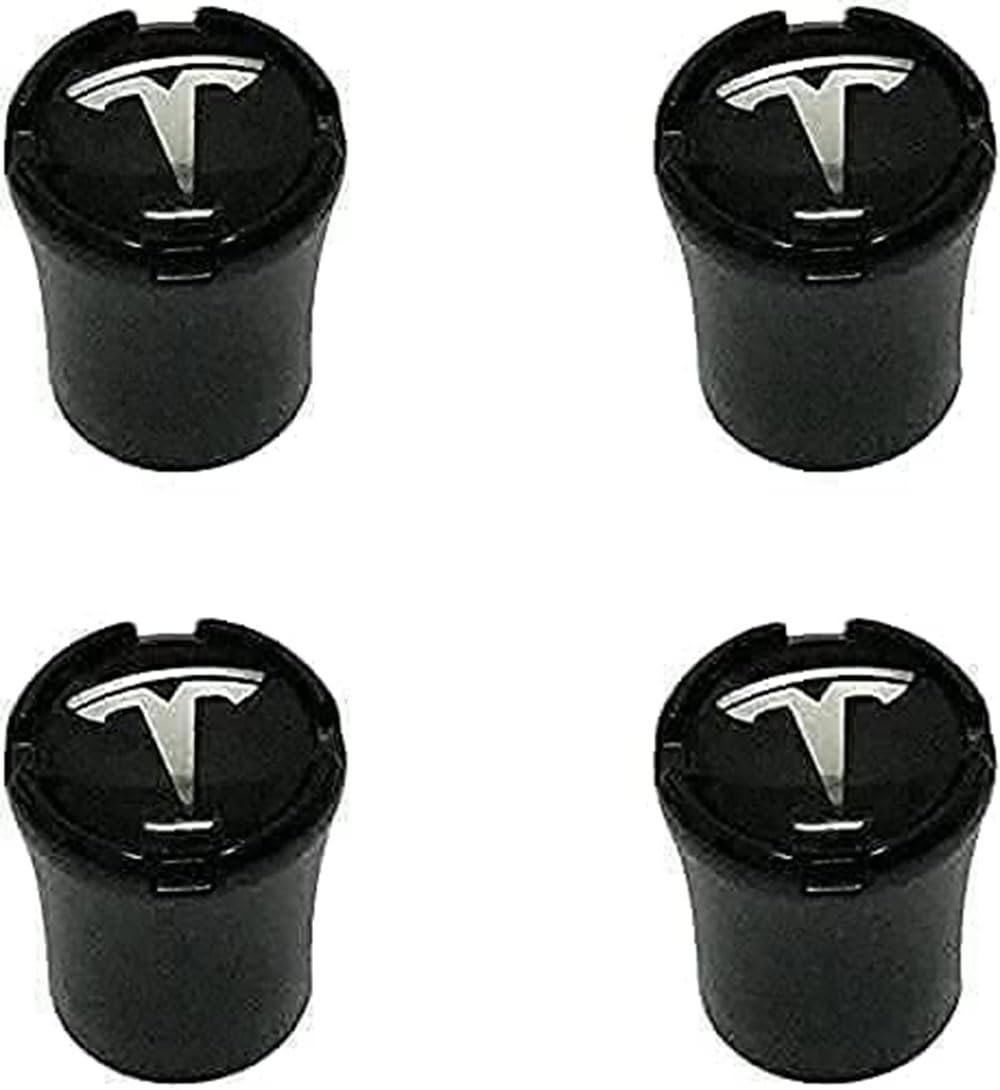 4 Stück Auto Ventilkappen Abdeckung für Tesla Model X S 3 Auto Valve CapsStaubschutzkappen Reifenventilkappen Styling Zubehör von WLCYX