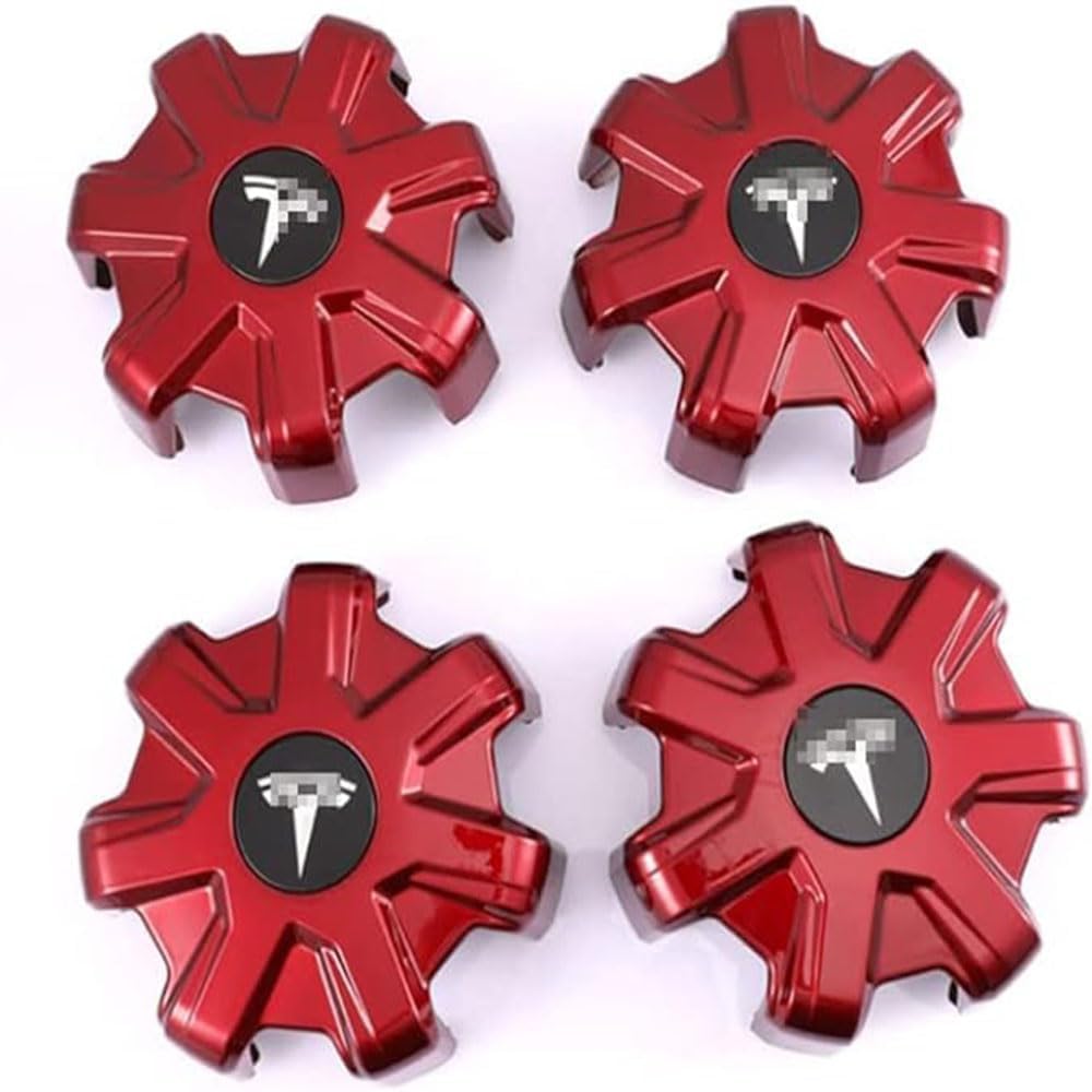 4 Stück Wagen Radnabenkappen für Tesla Model Y 2017 2018-2022 Reifen Felgen Felgendeckel Radkappen Car Hub Centre Caps Wheel Stickers,B von WLCYX