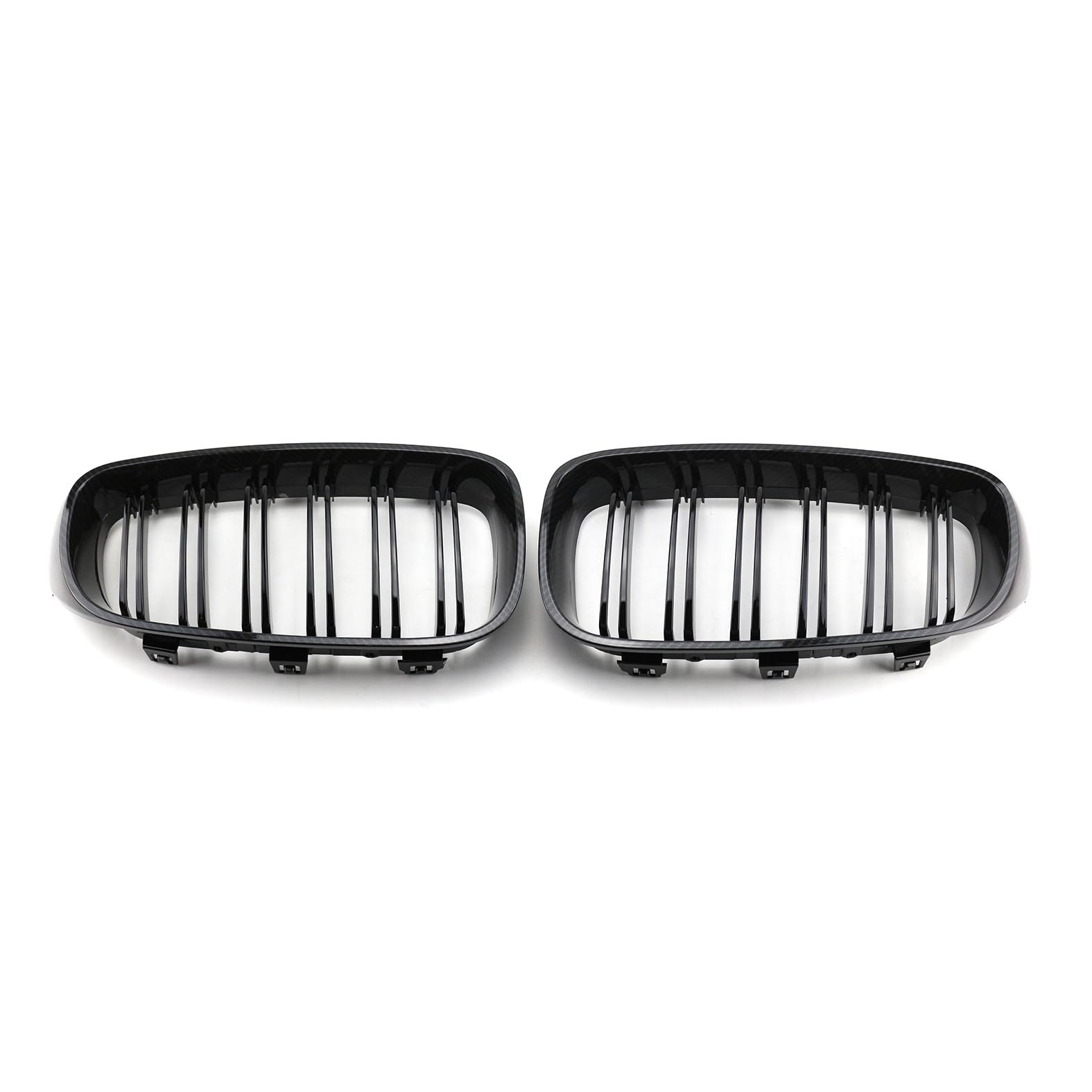 Kühlergrille Passend für BMW 3 Series GT F34 2012-2020, Front Nieren Kühlergrill Gitter Schwarz Glanz Kühler Front Doppel Rippen Grill Links Rechts von WLFgxr