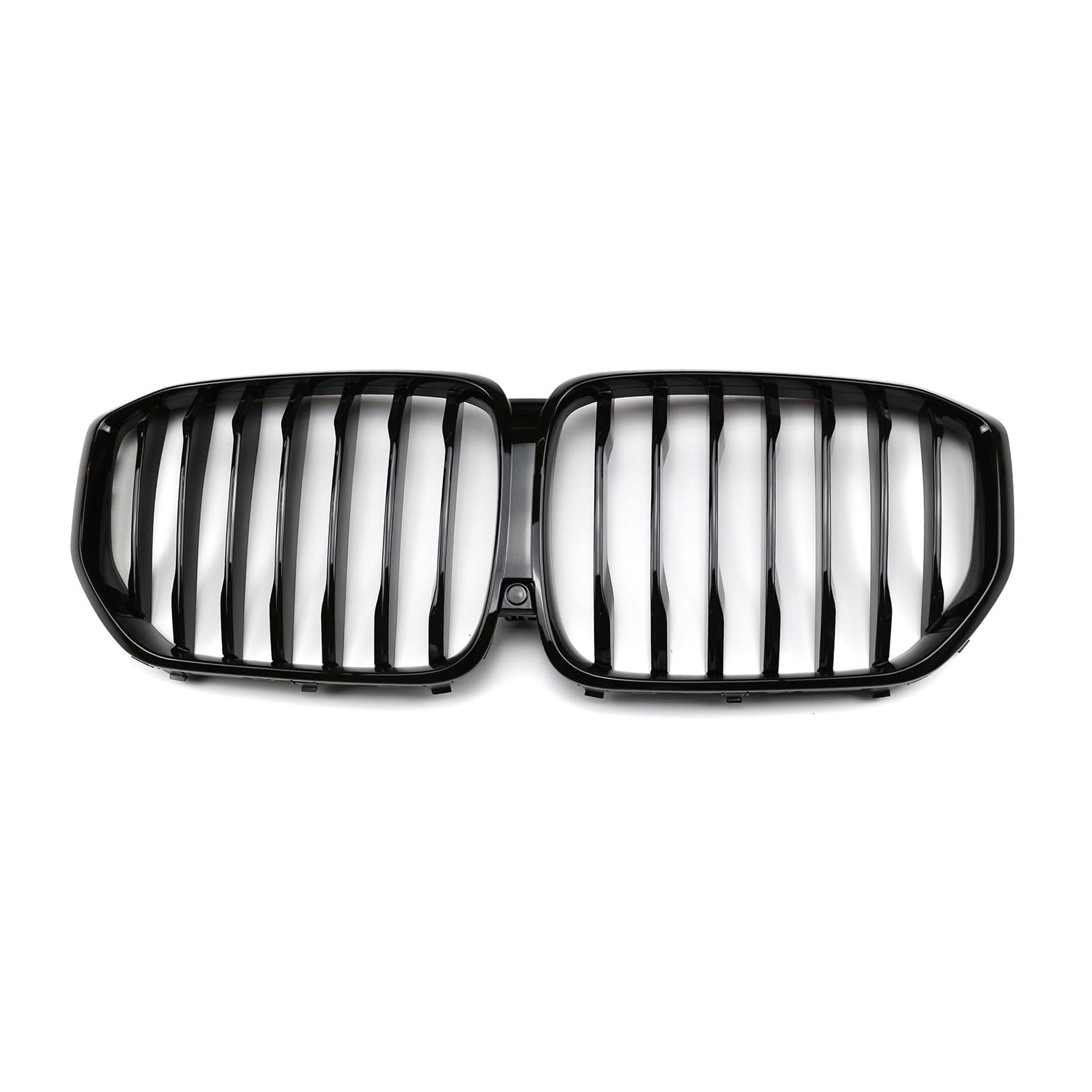 Kühlergrille Passend für BMW X5 G05 2019-2024, Front Nieren Kühlergrill Gitter Schwarz Glanz Kühler Front Doppel Rippen Grill Links Rechts von WLFgxr