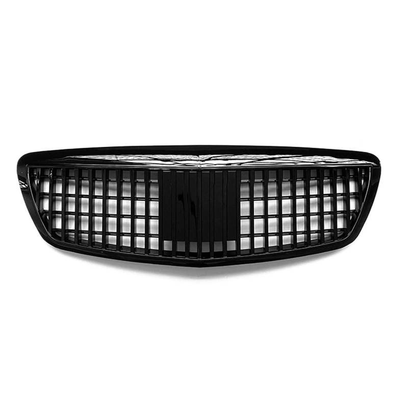 Kühlergrille Passend für Mercedes-Benz S-Class W221 Maybach 2005-2008, Front Nieren Kühlergrill Gitter Schwarz Glanz Kühler Front Doppel Rippen Grill Links Rechts,B von WLFgxr