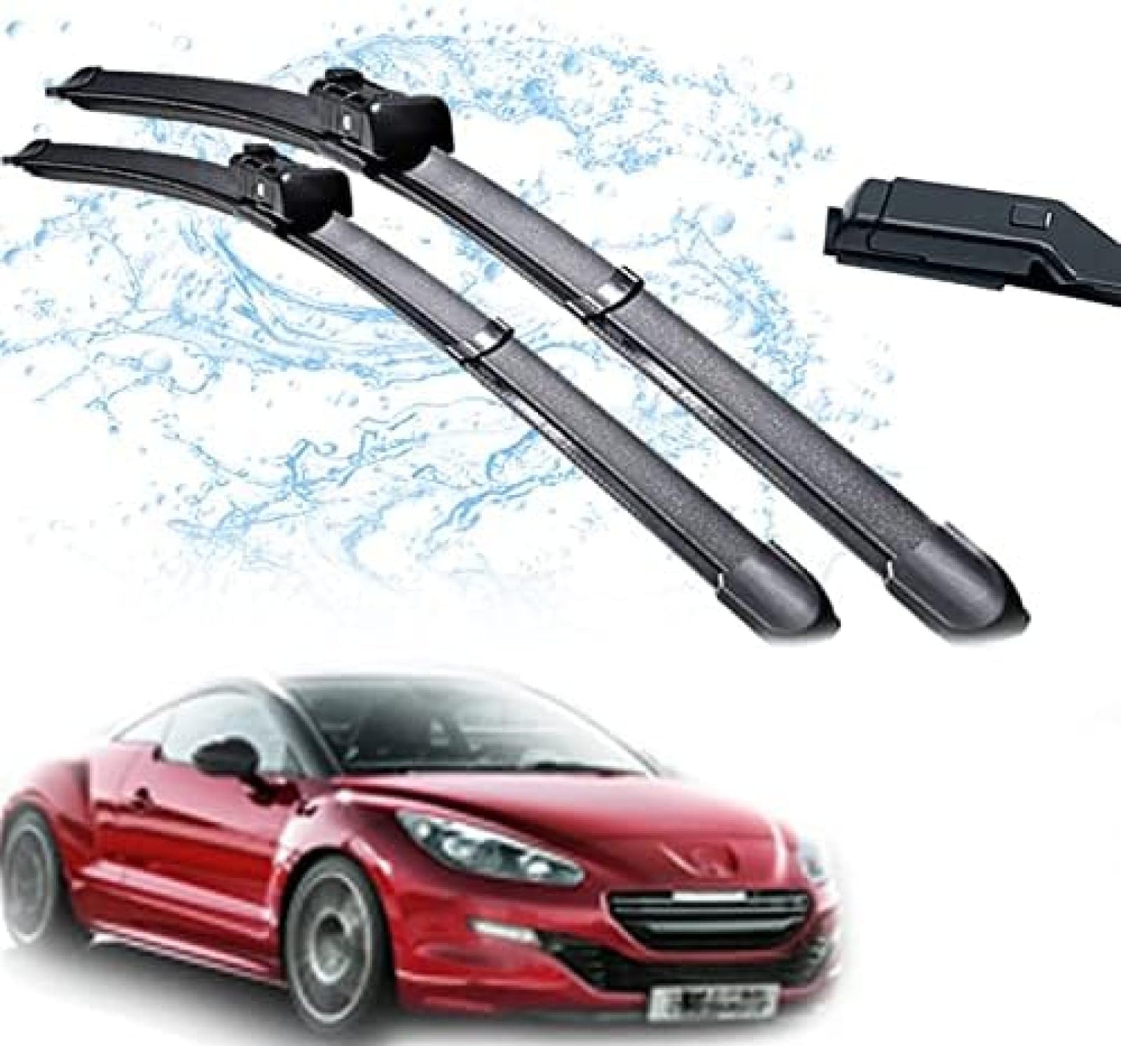 Scheibenwischer für Peugeot RCZ 2009 2010 2011 2012 2013 2014 2015 2016,Auto Scheibenwischer Frontscheibe Scheibenwischerblätter Vorne Und Hinten Set von WLFgxr