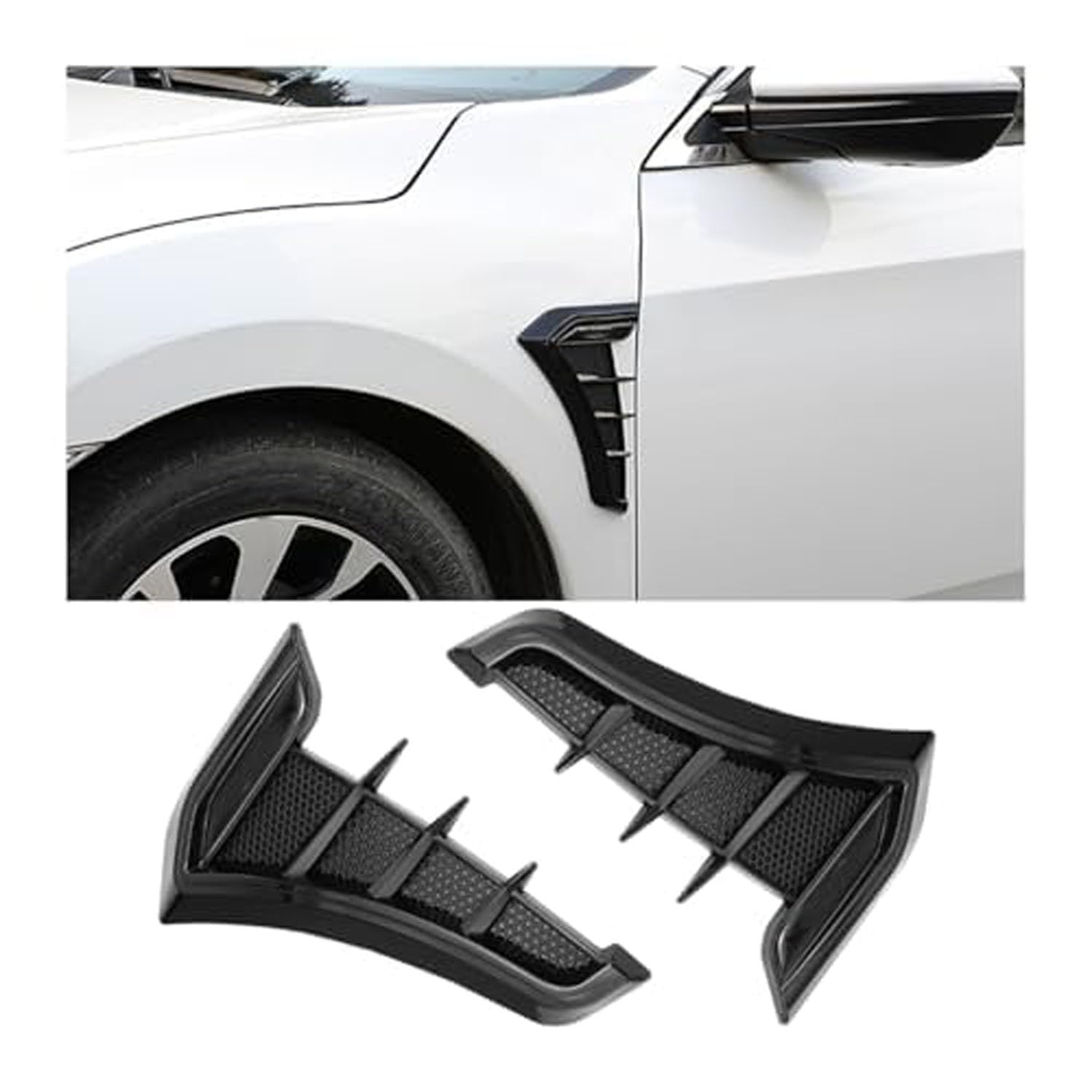 Auto Hauben Modifikations Entlüftung für Crosstour,Auto Motorhaube Entlüftungslamellen Air Scoop Bonnet Vent Cover,A-Gloss Black von WLLLLa