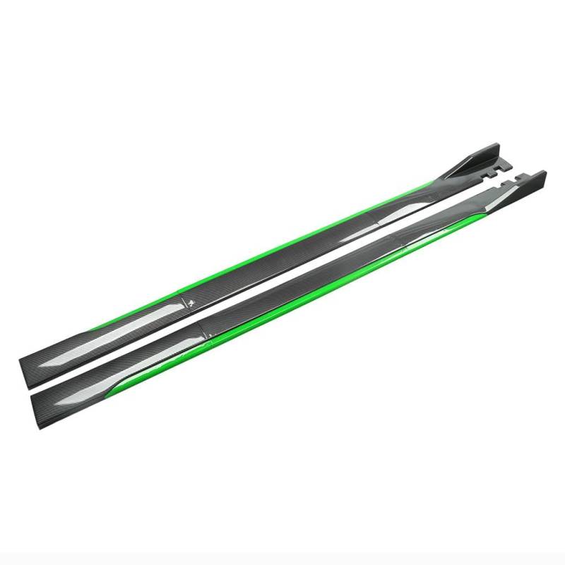 Car Seitenschweller für BMW 1 Series F20 4 Door 2012-2019,Autos Seitenschweller Rocker Splitter Side Winglet Wing Diffusor Karosserie-Kit,L-Carbon Fiber Green von WLLLLa