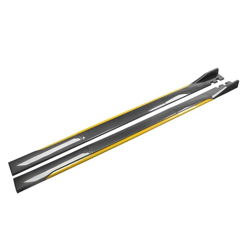 Car Seitenschweller für BMW 2 Serise Wagon(7seats) F46 2014-2023,Autos Seitenschweller Rocker Splitter Side Winglet Wing Diffusor Karosserie-Kit,K-Carbon Fiber Yellow von WLLLLa