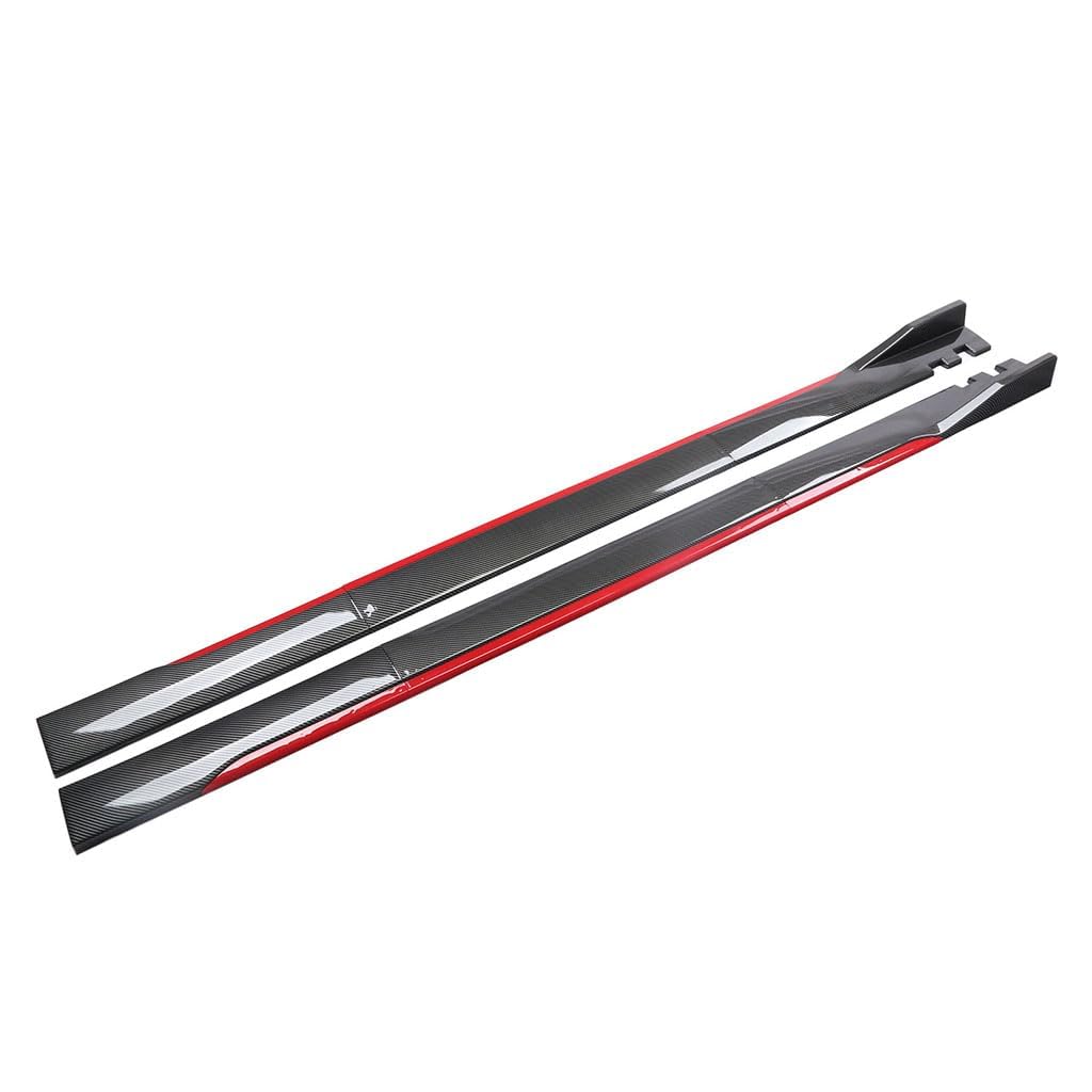 Car Seitenschweller für BMW 3 Series(4 Door) G20+G21 2019-2023,Autos Seitenschweller Rocker Splitter Side Winglet Wing Diffusor Karosserie-Kit,I-Carbon Fiber Red von WLLLLa