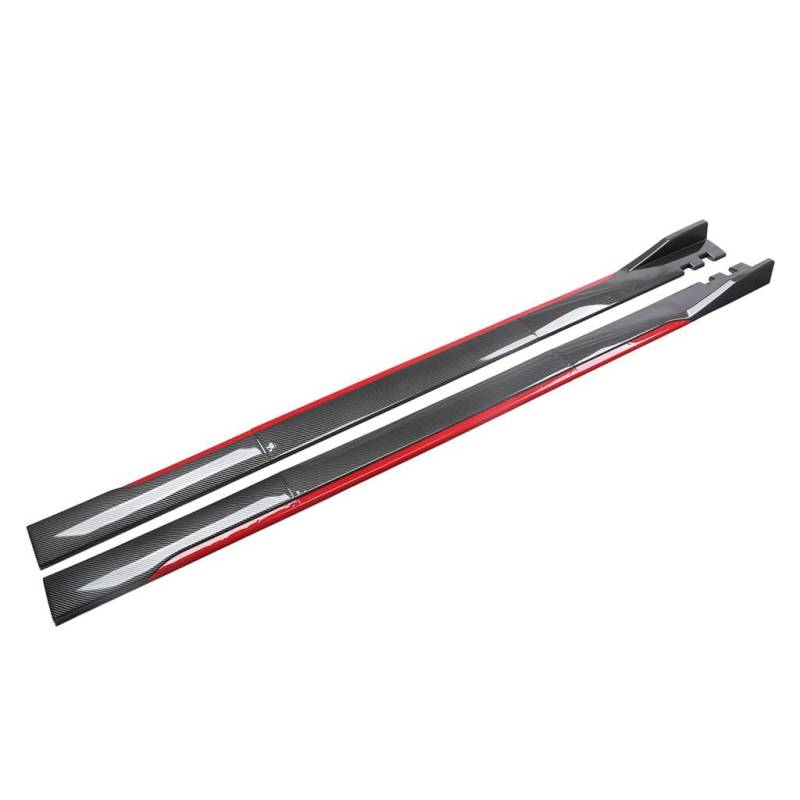 Car Seitenschweller für BYD E6,Autos Seitenschweller Rocker Splitter Side Winglet Wing Diffusor Karosserie-Kit,I-Carbon Fiber Red von WLLLLa