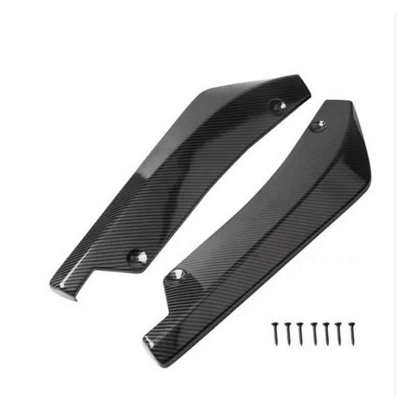 Auto Spoilerflügel FÜR P&eugeot 207 Auto Hintere Stoßstange Lip Spoiler Diffusor Splitter Zubehör 2PCS Auto Heckspoiler Flügel(Carbon Fiber Black) von WLNWERDPKK