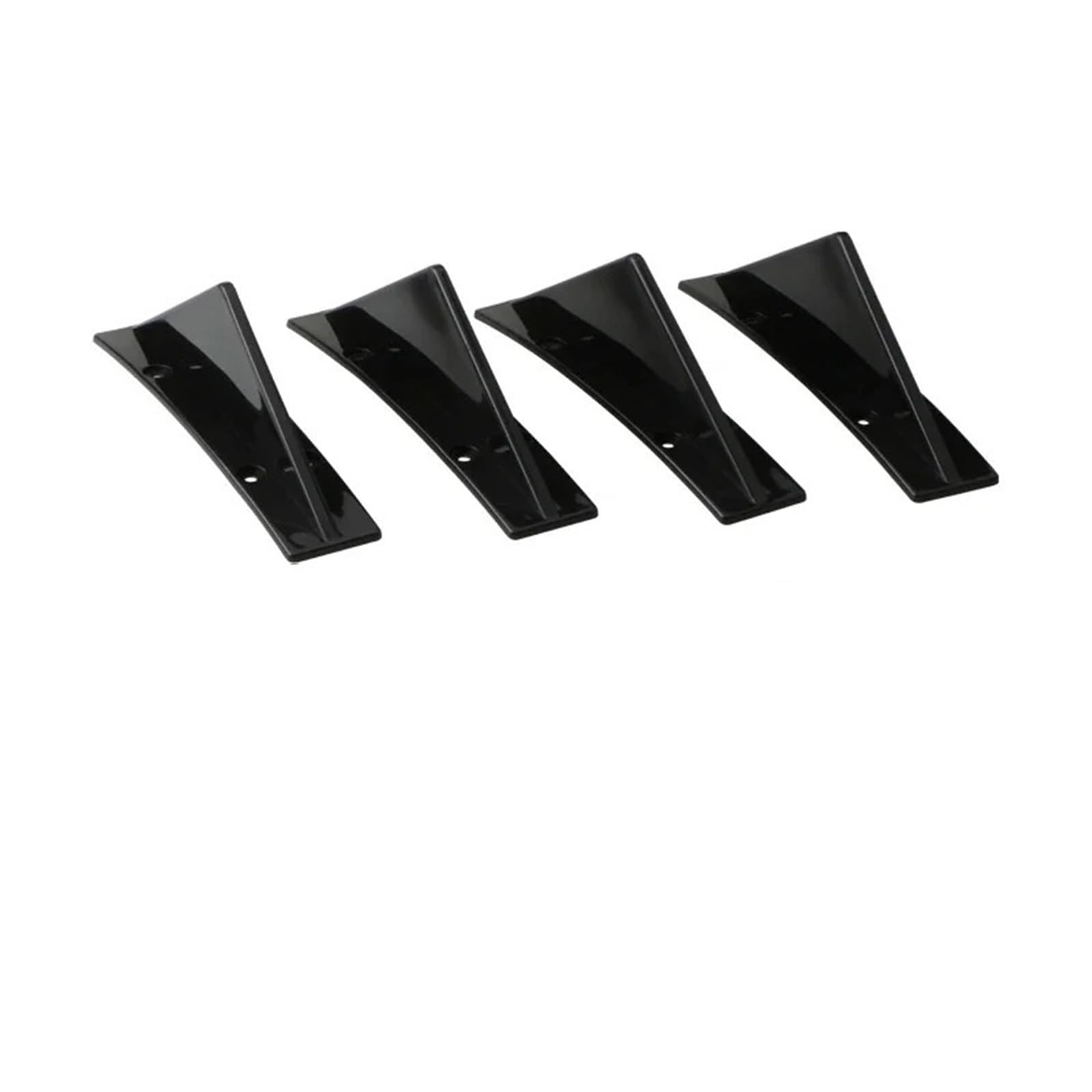 Auto Spoilerflügel Für 1er E81 E82 E87 E88 Universal Auto Gebogene Heckstoßstange Diffusor Haifischflosse Splitter Canard Spoiler Zubehör 4St Auto Heckspoiler Flügel(Black) von WLNWERDPKK