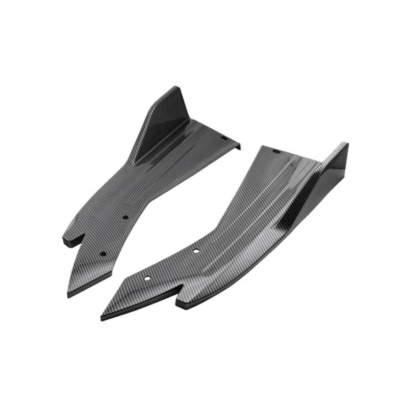 Auto Spoilerflügel Spoiler Lippe Carbon Faser Flügel Trim Schutz Anti-Crash Diffusor Seite Rock Wrap Winkel Splitter Universal Auto Hinten Stoßstange 2PCS Auto Heckspoiler Flügel(Carbon Fiber) von WLNWERDPKK