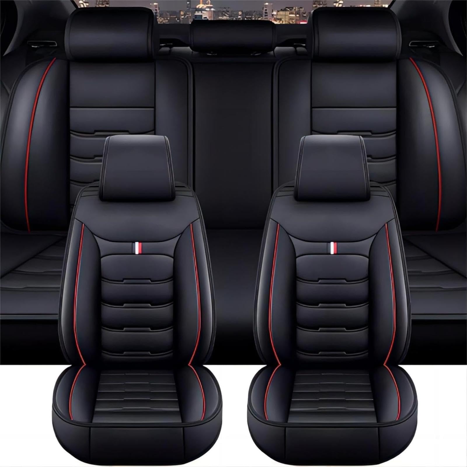 WLXAOZ Leder Autositzbezug für Lincoln Alle Modelle Navigator Mks Mkz Mkc Mkx MKT Autozubehör Car-Styling 5 Sitze von WLXAOZ