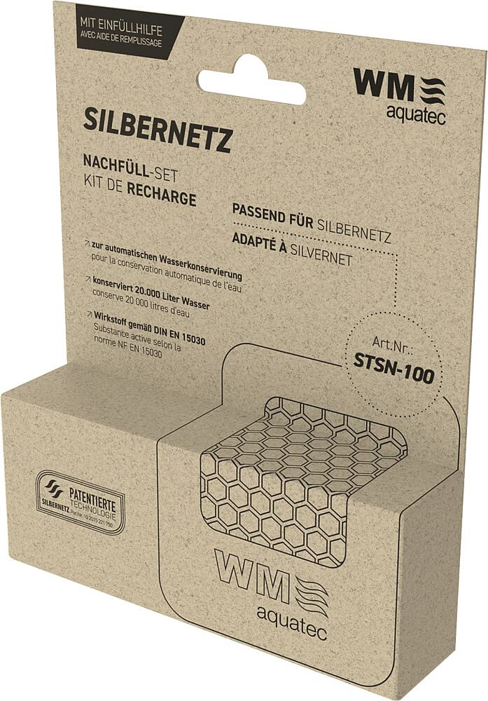 WM aquatec – Silbernetz Nachfüll-Set zur Wasserkonservierung für Tanks bis 160 L – konserviert insgesamt 20.000 Liter Wasser durch die automatische Dosierung von reinen Silberionen – Made in Germany von WM aquatec