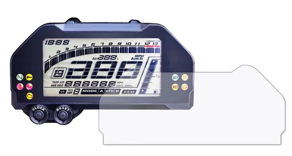 Dashboard Displayschutzfolie Tachoschutzfolie Für Yam&aha MT10 MT-10 FZ-10 FZ10 2016-2020 Motorrad Zubehör Cluster Kratzschutz Tacho Film Displayschutzfolie von WMGJDUWS