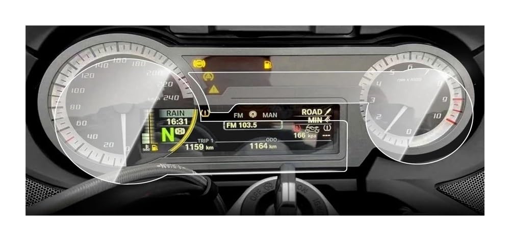 Displayschutzfolie Motorradteil Für K1600GTL K1600GT K1600 K 1600 B GT GTL Instrumentencluster Kratzschutzfolie Displayschutzfolie Armaturenbrett von WMGYESNXL