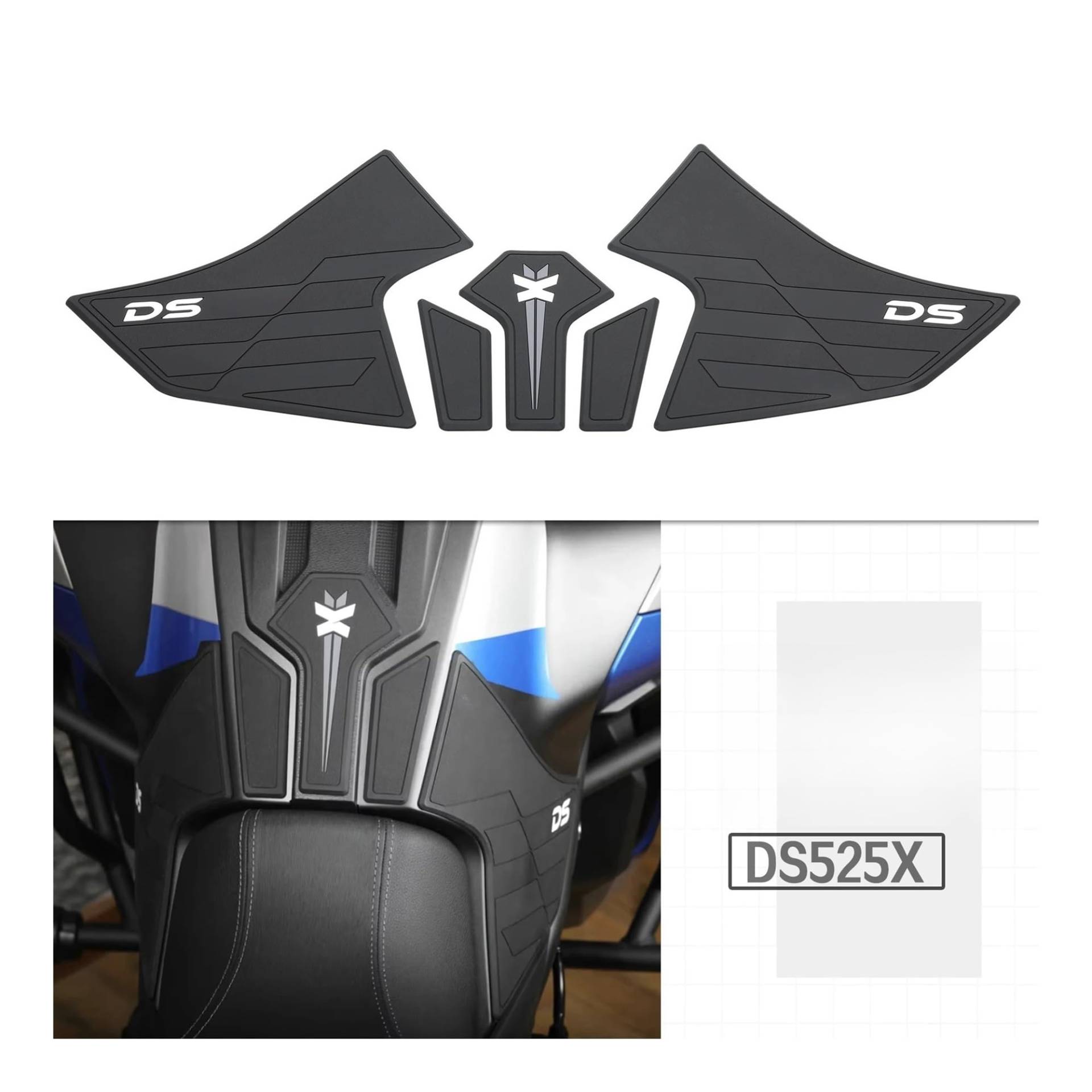 Motorrad-Tankpolster Für VOGE DS525X DS 525 X 525 525DSX DSX 2023-2024 Motorrad Seite Kraftstoff Tank Pads Schutz Aufkleber Aufkleber Gas Knie Grip Traktion von WMGYESNXL