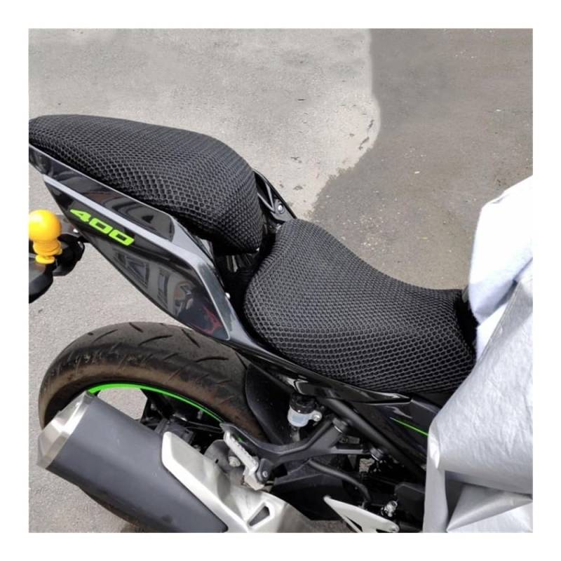 Sitzschutzhaube Motorrad Motorrad Mesh Sitz Abdeckung Kissen Pad Schutz Isolierung Atmungsaktive Net Für Kawa&saki Für Ninja 400 Für Ninja 400 Motorrad von WMGYESNXL