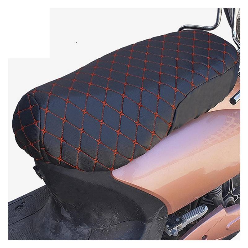 Sitzschutzhaube Motorrad Motorrad Sitzkissenbezug Zubehör Schutz Schutz Atmungsaktiv Flexible Aufbewahrung PU Leder Für Roller Motorrad von WMGYESNXL