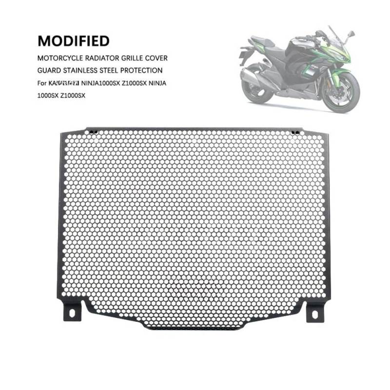 Motorrad Kühlerabdeckung Schutz Motorcycle Radiator Suitable for Kawasaki NINJA1000SX Z1000SX NINJA 1000SX Z1000SX Grille Guard Stainless Steel Protector von WMJSGPSHF