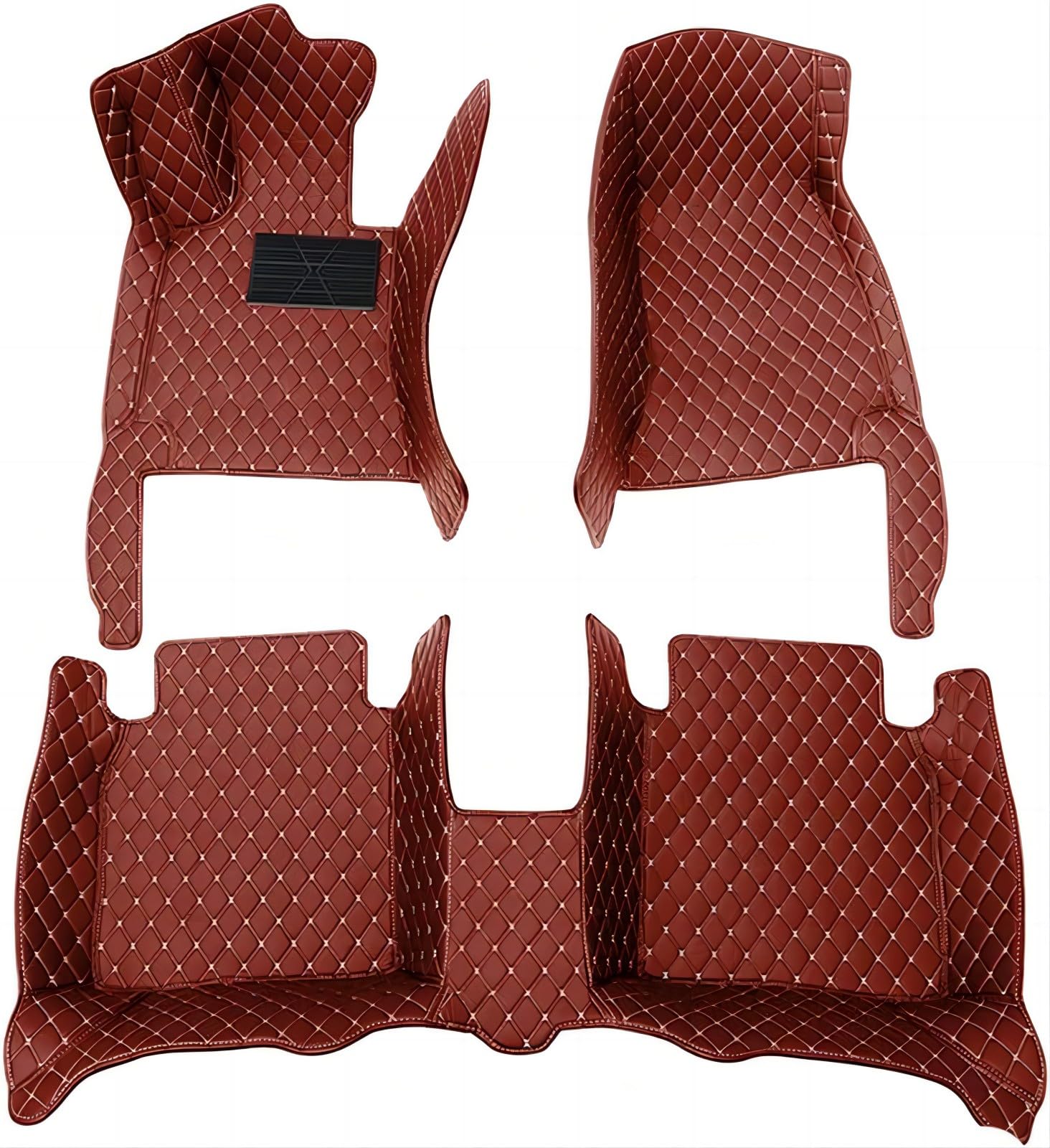 Auto Fußmatten für BMW X5 E70 7seats 2007-2013, rutschfeste Auto Teppich Set, Vollständige Abdeckung Strapazierfähigen Fussmatten Auto Zubehör, Brown von WMXSMGS