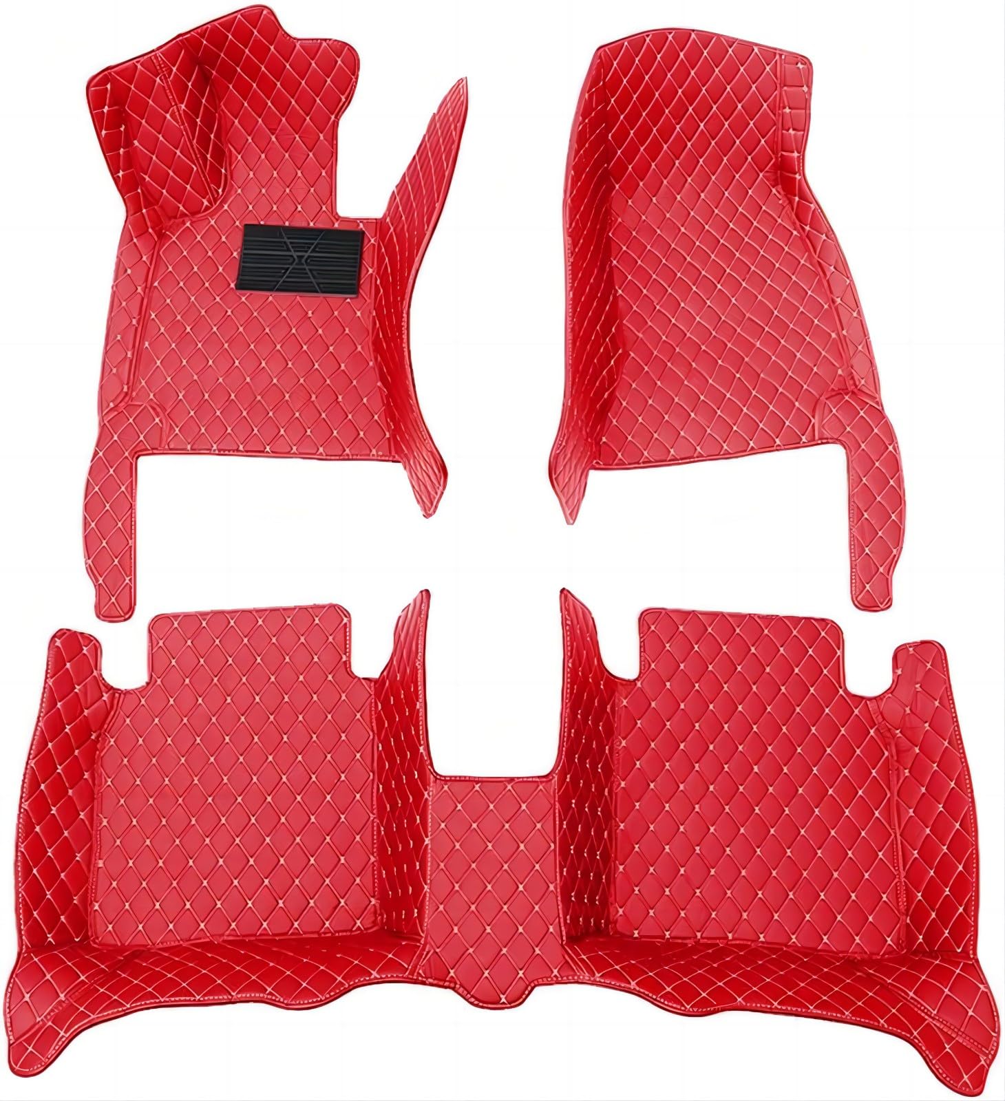 Auto Fußmatten für BMW X5 E70 7seats 2007-2013, rutschfeste Auto Teppich Set, Vollständige Abdeckung Strapazierfähigen Fussmatten Auto Zubehör, Red von WMXSMGS