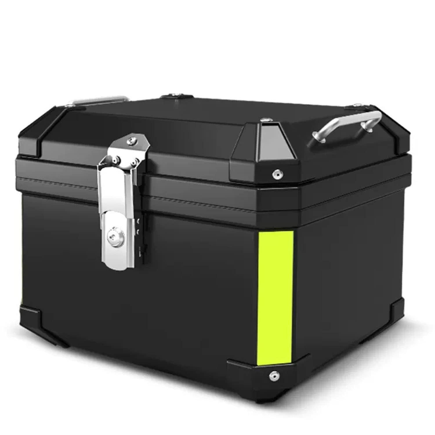 WNANCH Motorradkoffer 57L 45L Top Box Motorräder Top Case Für Zwei Helme Mit Rückenlehne Und Reflektierend Wasserdicht (Color : Schwarz, Size : 57L) von WNANCH