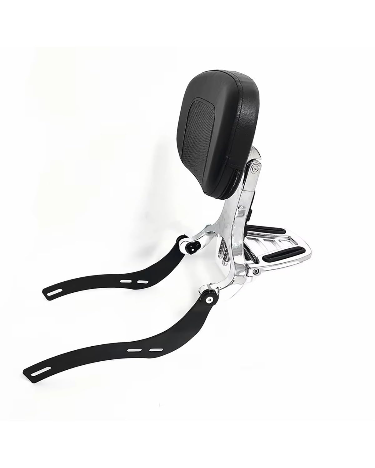 Motorrad Rückenlehne Für CMX1100 CM1100 CMX 1100 Fahrer Fahrer Beifahrer Rückenlehne Sissy Bar Abnehmbar Zusammenklappbar Rückenlehne Für Motorrad(Chrome-Black) von WNCXSA