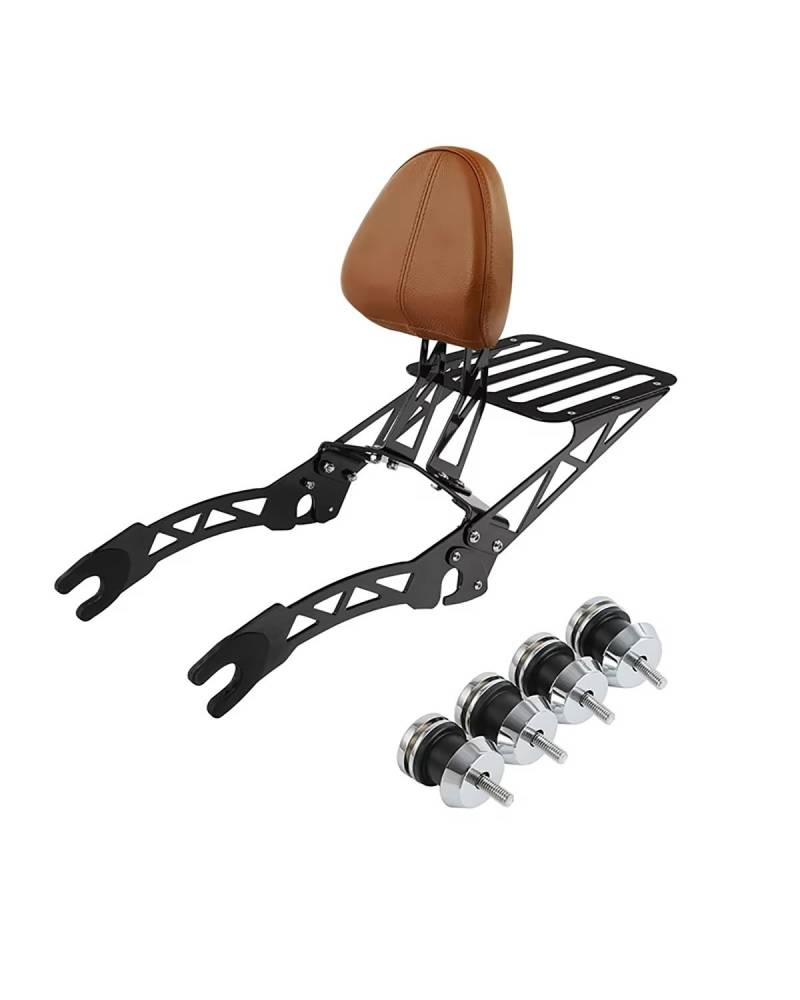 Motorrad Rückenlehne Für Indian Scout 2015 2016 2017 2018-2024 Sixty 2016-2024 Motorrad Beifahrer Rückenlehne Sissy Bar Gepäckträger Montagespulen Rückenlehne Für Motorrad(Black 02) von WNCXSA