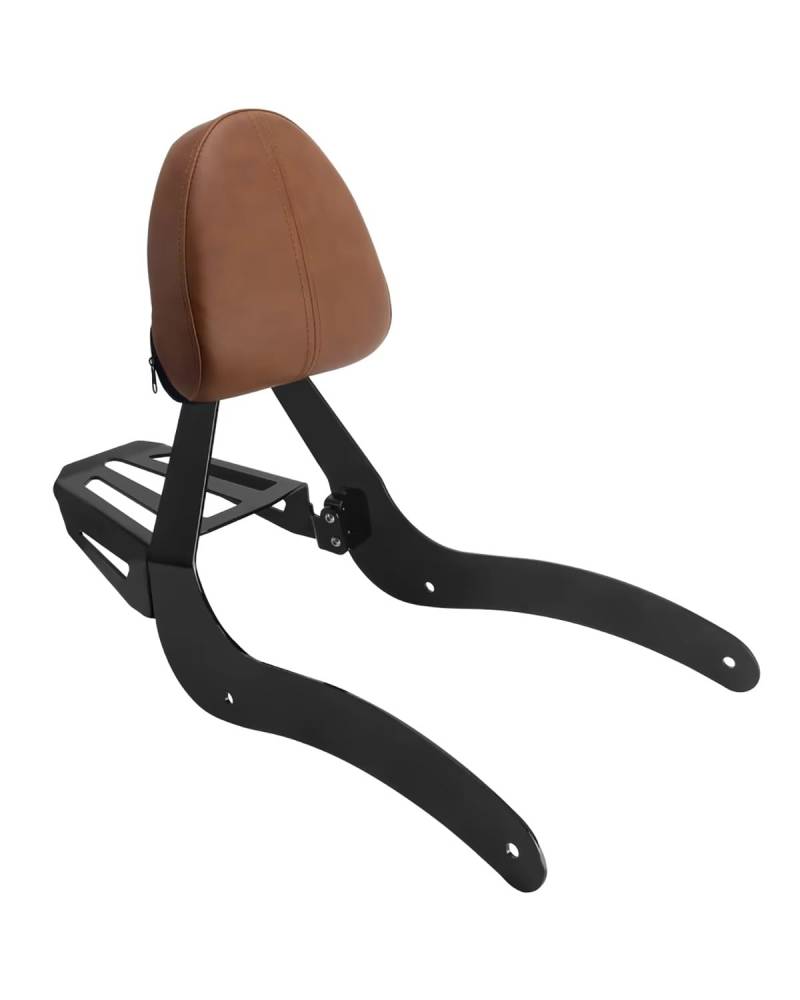 Motorrad Rückenlehne Für Indian Scout 2015-2024 Scout Sixty ABS 2016-2024 Motorrad Abnehmbare Rückenlehne Sissy Bar Hinten Gepäckträger Pad Zubehör Rückenlehne Für Motorrad(Black Brown) von WNCXSA