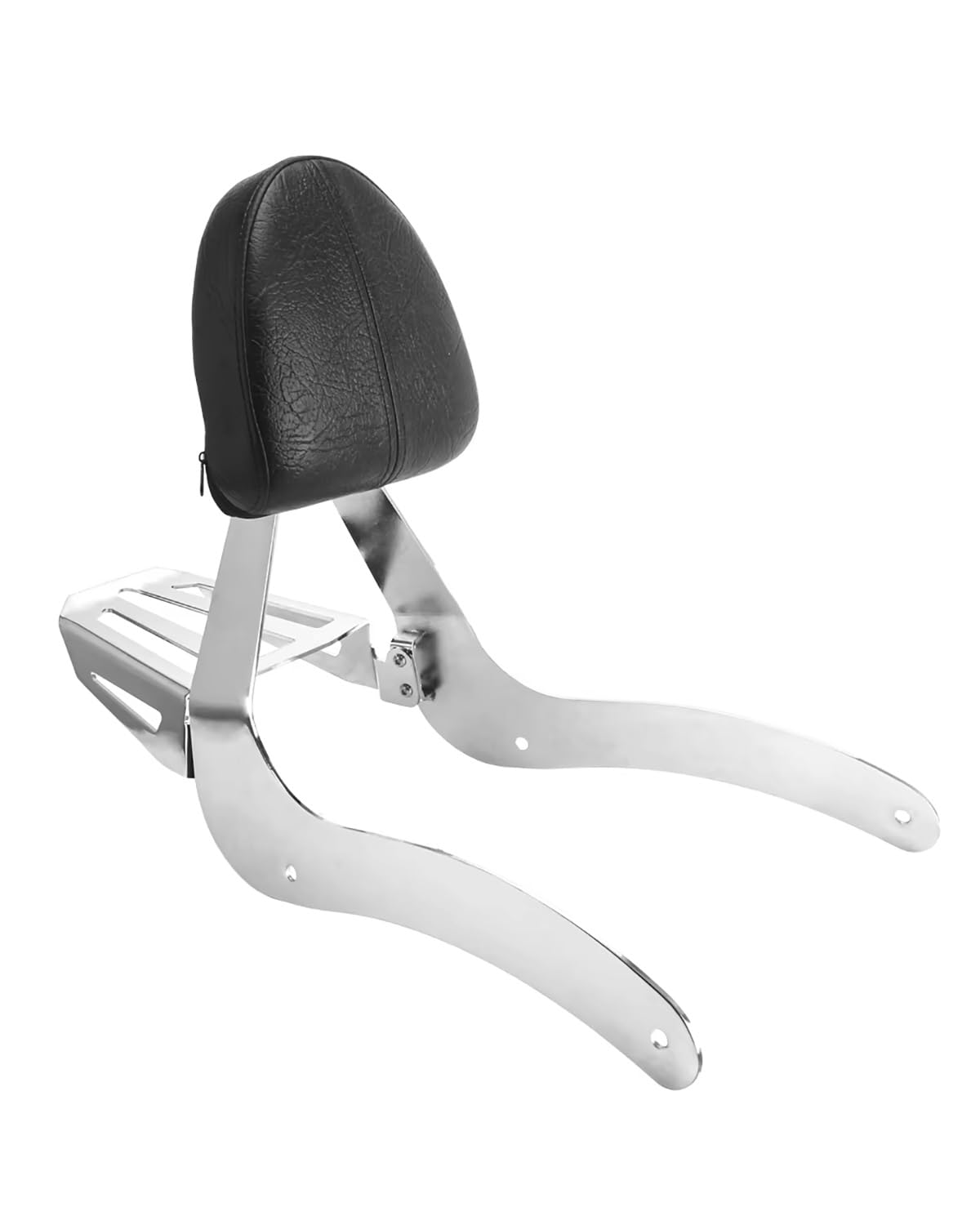 Motorrad Rückenlehne Für Indian Scout 2015-2024 Scout Sixty ABS 2016-2024 Motorrad Abnehmbare Rückenlehne Sissy Bar Hinten Gepäckträger Pad Zubehör Rückenlehne Für Motorrad(Silver Black) von WNCXSA