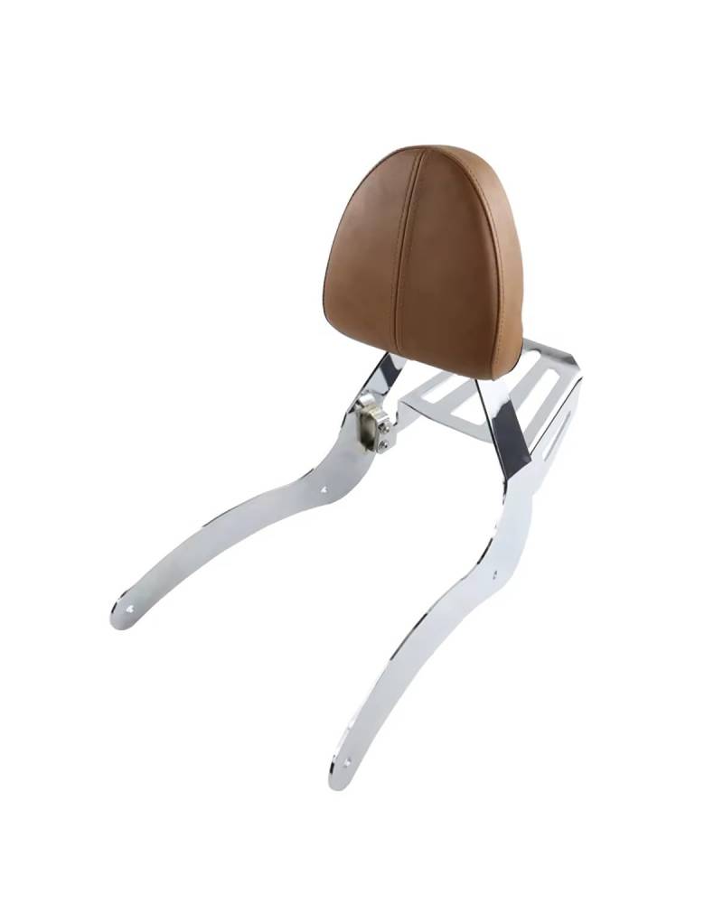 Motorrad Rückenlehne Für Indian Scout Sixty ABS 100th 2015-2023 Motorrad Hinten Passagier Rückenlehne Sitz Sissy Bar Kissen Gepäck Rack Zubehör Rückenlehne Für Motorrad(Brown (Silver)) von WNCXSA