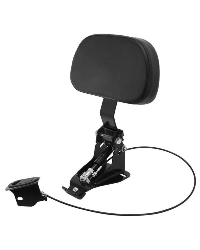 Motorrad Rückenlehne Für Touring CVO Street Glide Road King Classic 2009 2010–2023, Schwarze Motorrad-Frontfahrer-Rückenlehne, Verstellbare Sissy-Bar Rückenlehne Für Motorrad(Backrest) von WNCXSA